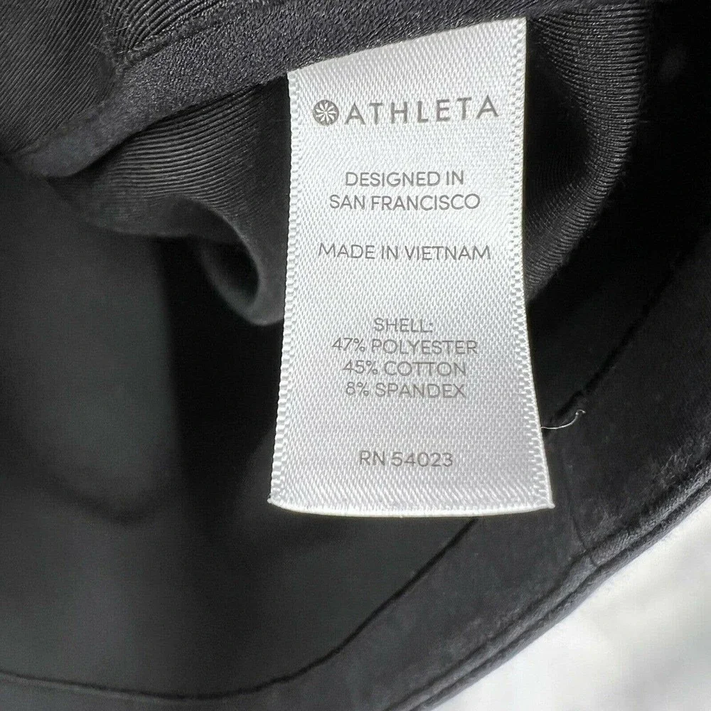 Athleta Black Zip‎ Front Knit Hoodie Size Small